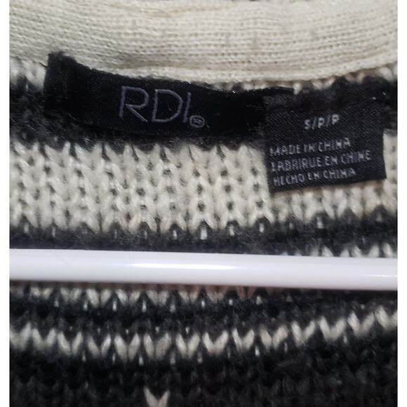 RDI Oversized Aztec Fringe Cardigan Sz SP | Boho Hoodie Sweater Western Knitwear - Picture 5 of 7